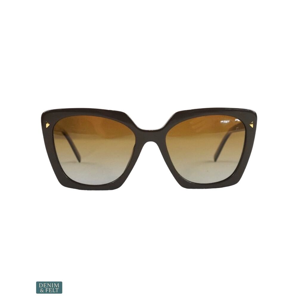 NEW Prada PR 23ZS Loden Brown Gradient Polarized Sunglasses Luxe Glam Luxury - Picture 6 of 15
